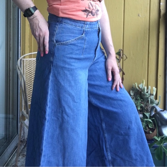 Pilcro paperboy cropped wideleg pants - Picture 4 of 4